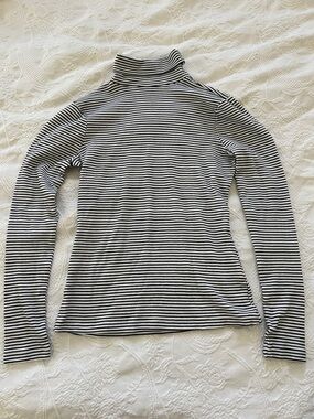 Vineyard Vines Navy blue-white striped turtleneck.